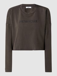Cropped Sweatshirt mit City-Print Modell 'Haley' von Only Grau / Schwarz - 11
