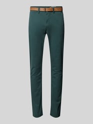 Slim Fit Chino mit Gürtel von Tom Tailor Denim Grün - 23