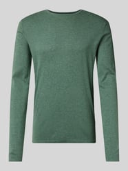 Regular Fit Strickpullover aus reiner Baumwolle mit Rundhalsausschnitt von Christian Berg Men Grün - 36