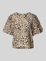 Regular Fit Blusenshirt mit Strukturmuster Modell 'Alyona Vlora' von MSCH Copenhagen Beige - 1