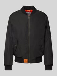 Bomberjacke mit Label-Patch von Original Bombers Schwarz - 16