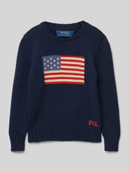 Strickpullover mit Motiv- und Label-Stitching von Polo Ralph Lauren Teens - 22