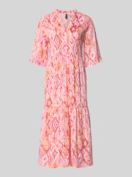 Uitlopend maxi-jurk van pure viscose model 'EASY JOY' van VERO MODA Fuchsia - 22