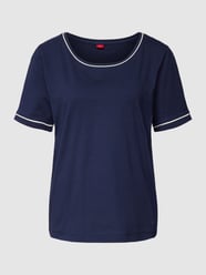 T-Shirt mit Kontraststreifen von s.Oliver RED LABEL Blau - 28
