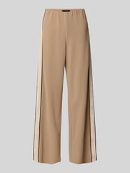 Wide leg sweatpants met contraststrepen, model 'BERLIN' van Vero Moda Beige - 9