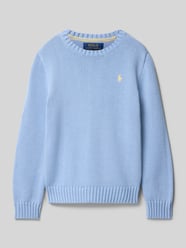 Sweter z dzianiny z okrągłym dekoltem i wyhaftowanym logo od Polo Ralph Lauren Teens - 27