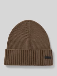 Beanie met labelbadge, model 'Fati' van BOSS Groen - 25