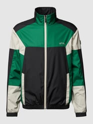 Trainingsjacke mit Label-Details von BOSS Green Grau / Schwarz - 39