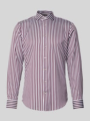 Slim Fit Business Hemd aus Baumwolle mit Haifischkragen von Jake*s Bordeaux - 1