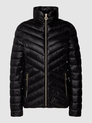 Steppjacke mit Stehkragen und Reißverschlusstasche von Christian Berg Woman Selection Schwarz - 38
