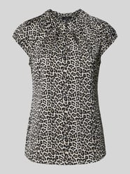 Blouse met kapmouwen van comma Bruin - 5