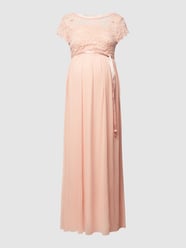 Abendkleid mit Spitzenbesatz Modell 'IVANA' von Mamalicious Rosa - 7