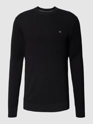 Gebreide pullover met structuurmotief van Christian Berg Men Grijs / zwart - 27