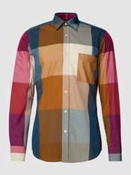 Regular fit vrijetijdsoverhemd met ruitmotief, model 'Relegant' van BOSS Orange Turquoise - 35