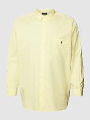 PLUS SIZE Freizeithemd mit Label-Stitching von Polo Ralph Lauren Big & Tall Gelb - 17