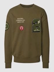 Sweatshirt mit Motiv-Stitching von Les Deux Grün - 39