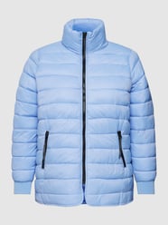 PLUS SIZE Jacke mit seitlichen Eingrifftaschen Modell 'Lina' von KAFFE Curve Blau - 7