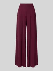 Wide Leg Stoffhose mit Reißverschlusstaschen von Rinascimento Bordeaux - 3