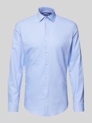 Slim Fit Business-Hemd mit Kentkragen von Jake*s Blau - 36