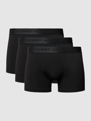 Obcisłe bokserki z elastycznym paskiem z logo w zestawie 3 szt. od Tommy Hilfiger Czarny - 9