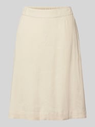 Ausgestellter Knielanger Rock aus Leinen-Viskose-Mix von s.Oliver RED LABEL Beige - 5