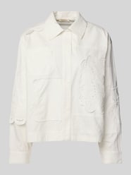 Relaxed fit blouse met broderie anglaise, model 'Elements' van STELLA NOVA - 19
