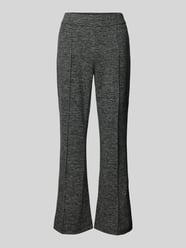 Flared stoffen broek met elastische band van More & More Grijs / zwart - 11