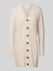 Cardigan met V-hals en knoopsluiting van Christian Berg Woman Beige - 11