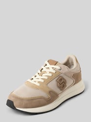 Lage sneaker in wildleerlook, model 'VINSTON' van BOSS Beige - 29