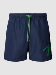 Badehose mit Label-Print von Tommy Hilfiger Blau - 8