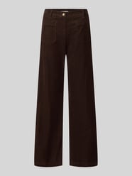 Wide leg corduroy broek van katoenmix model 'MAINE' van Brax - 6