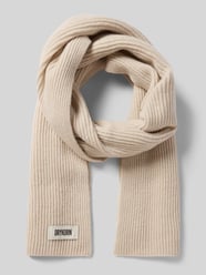 Schal aus Schurwolle mit Label-Detail Modell 'CRONICA' von Drykorn Beige - 8