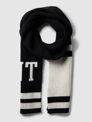 Schal mit Kontraststreifen Modell 'STRIPED WOOL COLLEGIATE' von Gant Grau / Schwarz - 41