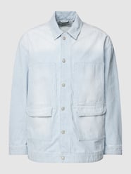Hemdjacke mit Streifenmuster von Marc O'Polo Denim Blau - 38