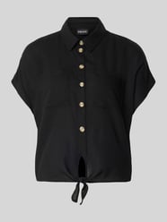 regular fit overhemdblouse van mix van viscose en linnen model 'PIA' van PIECES - 12