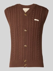 Strickweste mit Zopfmuster von BLKVIS - 13