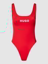 Badpak met labelprint van HUGO Rood - 13