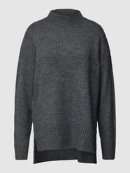 Sweter z dzianiny o kroju oversized z okrągłym dekoltem model ‘LEFILE’ od Vero Moda Szary - 22