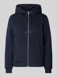 Sweatjacke mit Label-Stitching von Gant Blau - 3