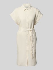 Tailliertes Freizeitkleid aus reinem Leinen von Marc O'Polo Beige - 38