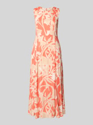 Midikleid aus Viskose mit Rundhalsausschnitt von Milano Italy Orange - 24