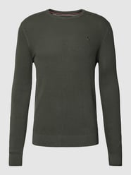 Gebreide pullover met structuurmotief van Lerros Groen - 3