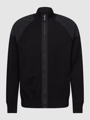 Strickjacke mit Reißverschluss Modell 'MIX MEDIA' von CK Calvin Klein Schwarz - 47