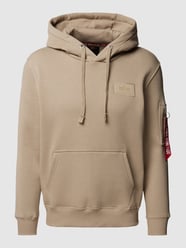 Hoodie mit Label-Patch von Alpha Industries Beige - 42