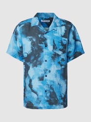 Freizeithemd aus Leinen mit Allover-Muster von Knowledge Cotton Apparel Blau / Türkis - 20