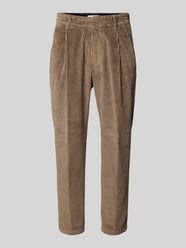 Slim fit pantalon met structuurmotief van Drykorn Bruin - 26