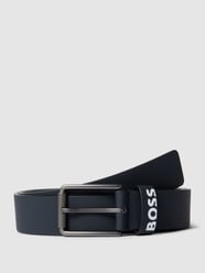Ledergürtel mit Dornschließe in metallic Modell 'Tint' von BOSS Blau - 39