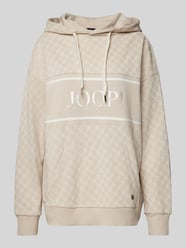 Oversized Hoodie mit Label-Stitching von JOOP! Beige - 13