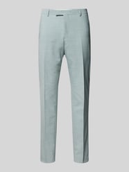 Slim fit pantalon met persplooien, model 'Madden2.0' van Strellson Groen - 28