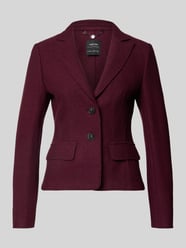Taillierter Kurzblazer aus Wolle mit Pattentaschen von Marc Cain Bordeaux - 42